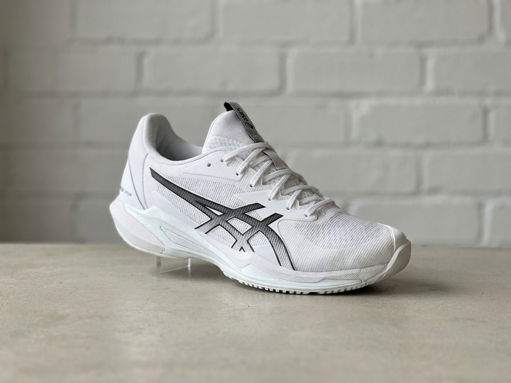 NEW ASICS men's solution speed ff 3 sneaker in white black